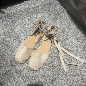 Women's Beige Espadrille Flats